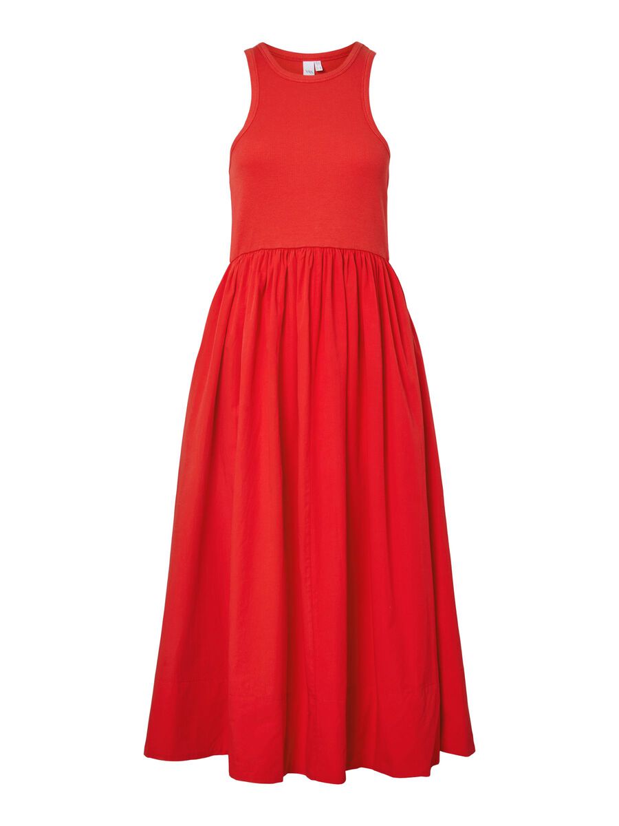 Product carousel image - YASMIRI  MIDI DRESS, Fiery Red | 2