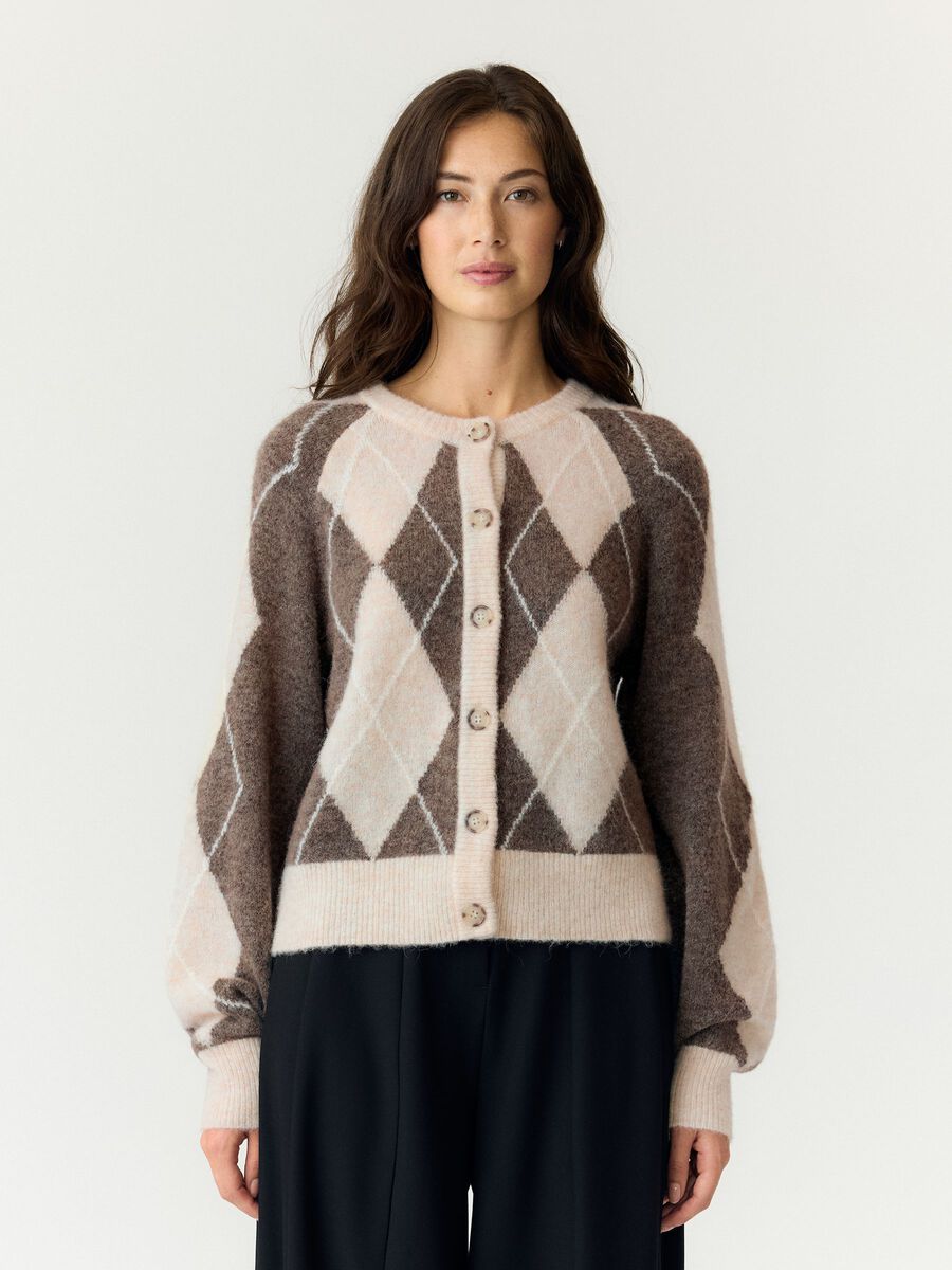Product tile image YASJOHI WOOL BLEND KNITTED CARDIGAN, Oatmeal 26040004_Oatmeal_1327696