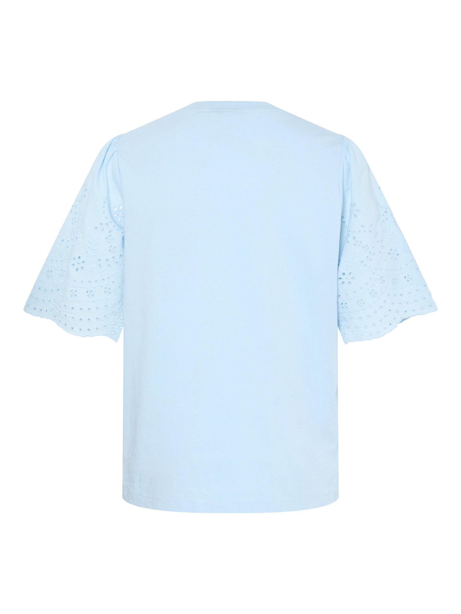 Carousel image - YASLEX BRODERIE ANGLAIS T-SHIRT, Clear Sky | 6