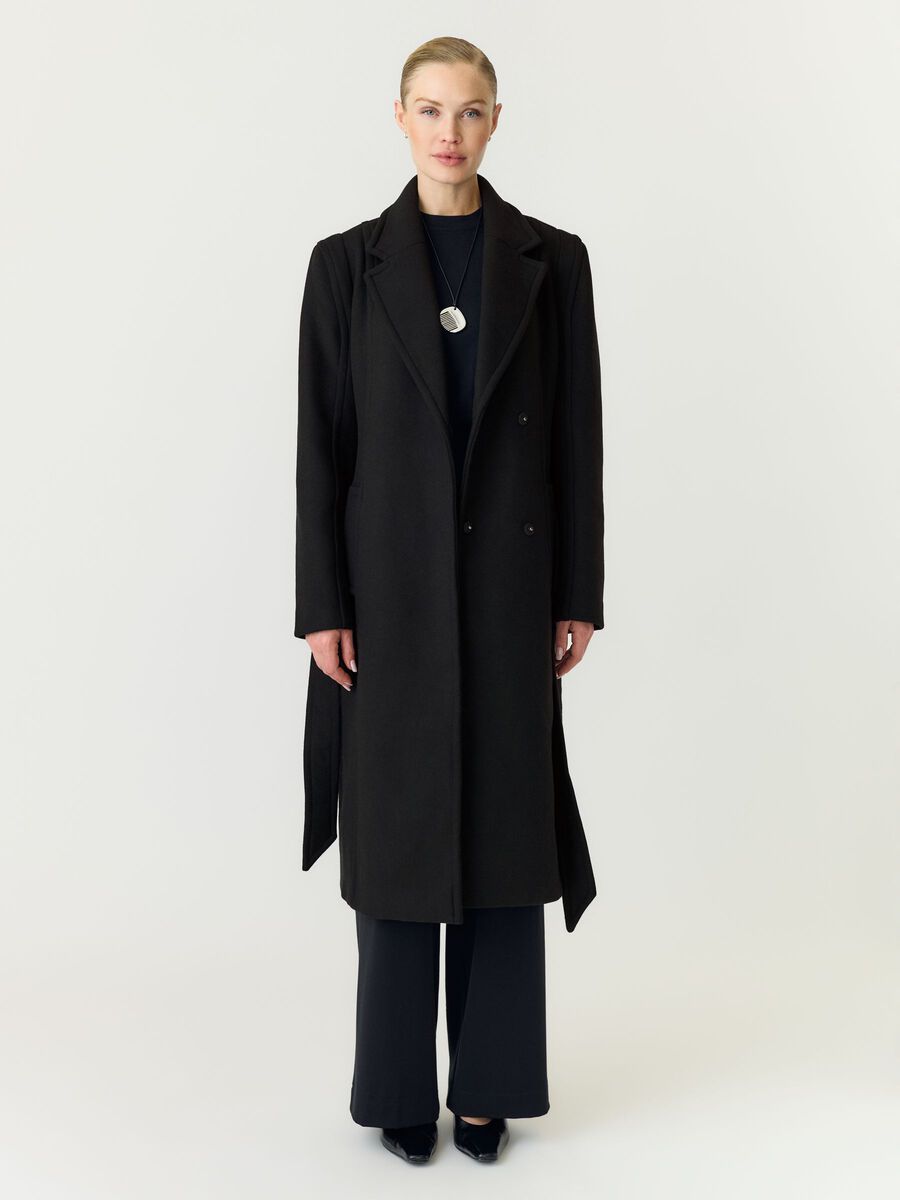 Carousel image 4 YASKALI - LAINE M&Eacute;LANG&Eacute;E MANTEAU, Black