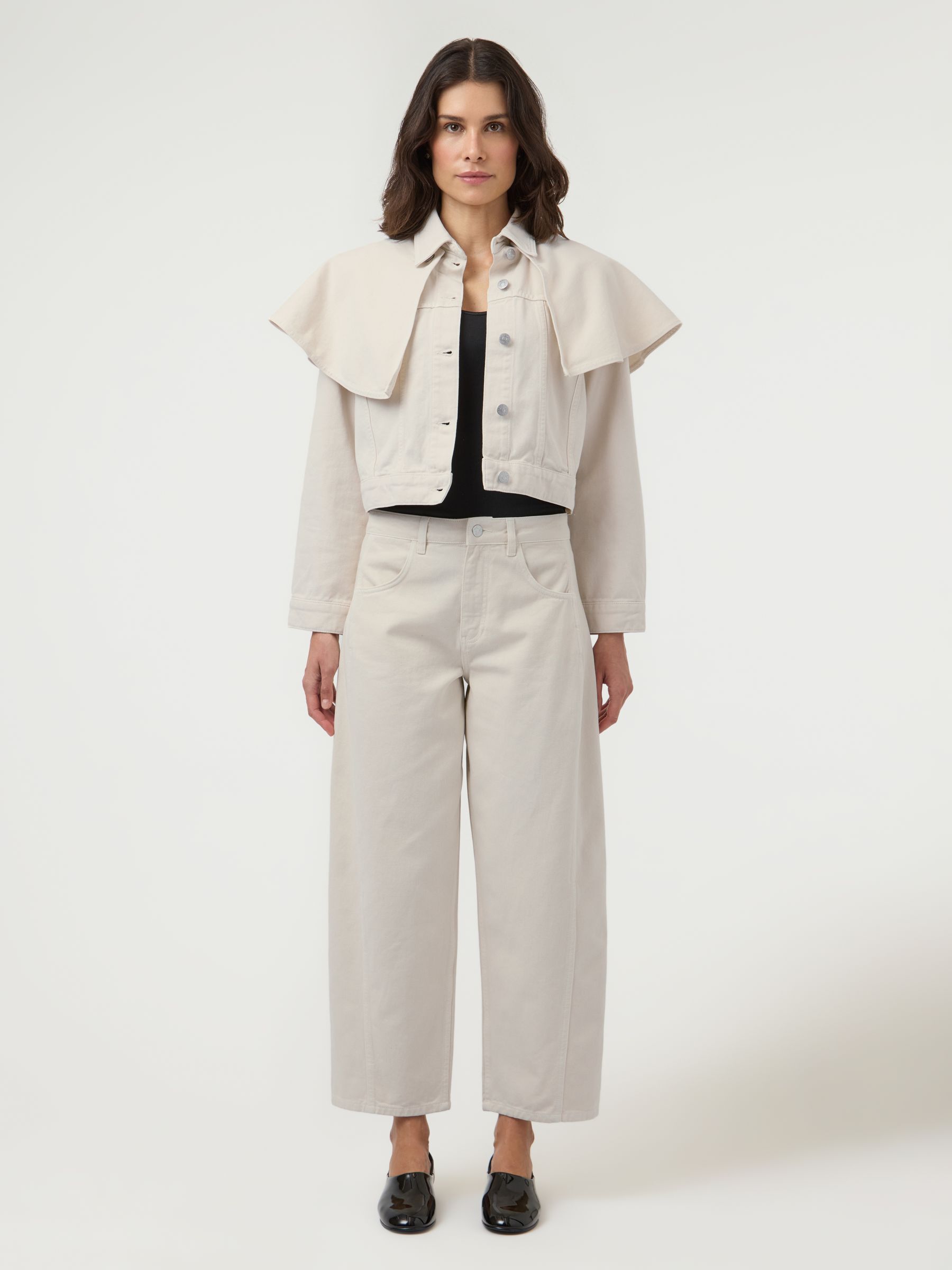 YASCAMEA DENIM CAPE JACKET | White | YAS® Switzerland