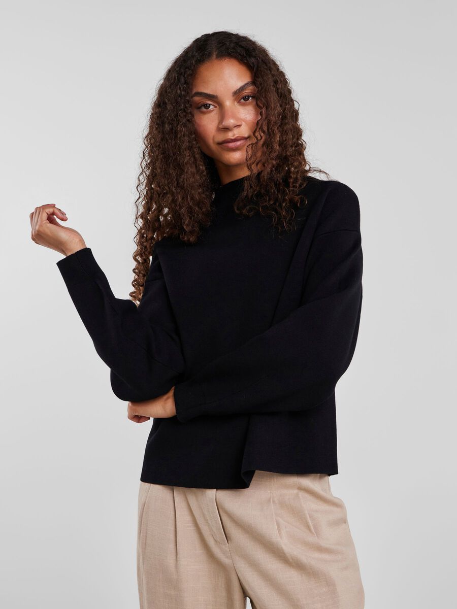 Y.A.S YASHALTON KNITTED PULLOVER, Black, highres - 26028664_Black_003.jpg