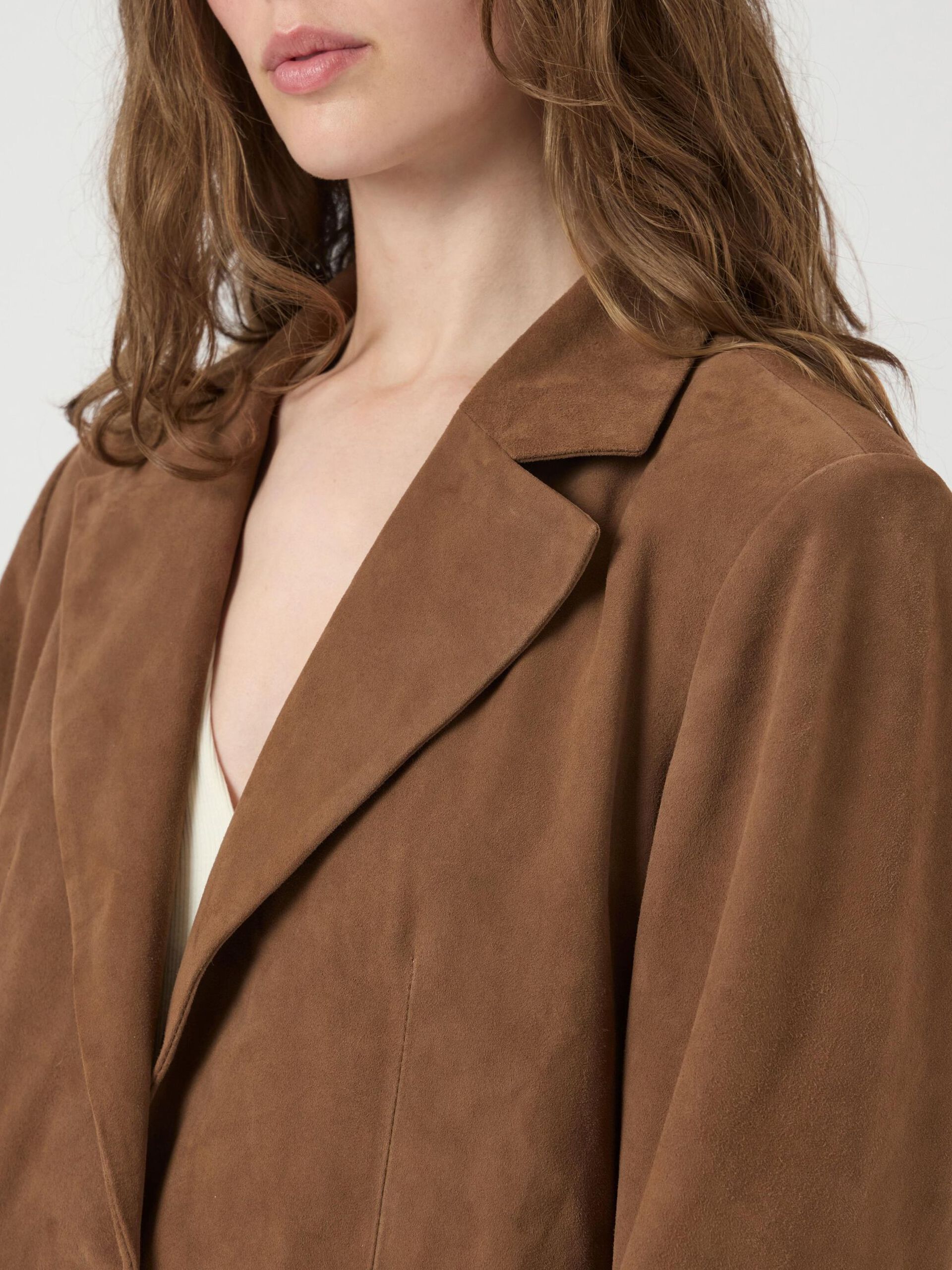 Carousel image - YASPALMA SUEDE LEATHER BLAZER, Emperador | 3