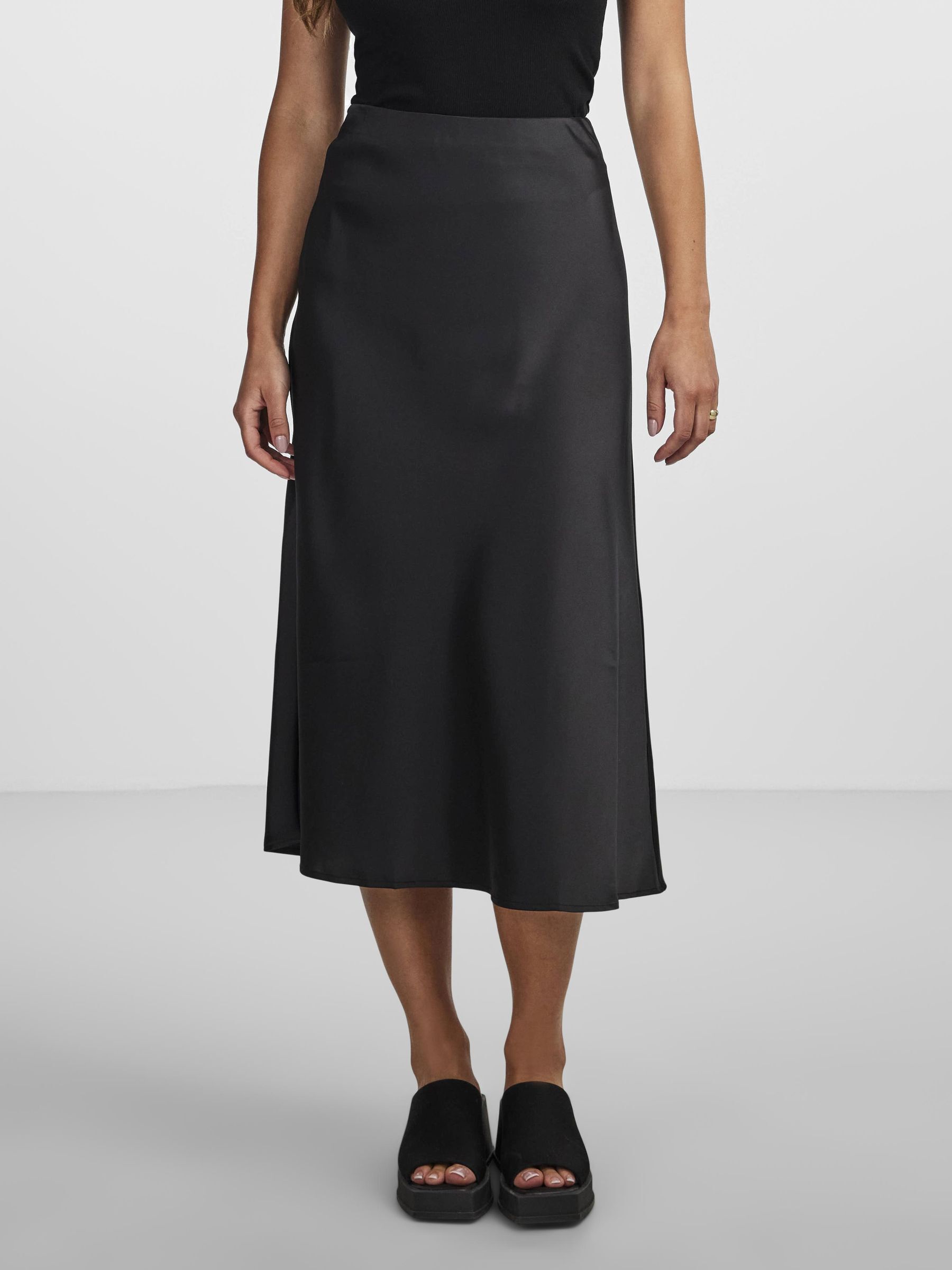 YASPELLA MIDI SKIRT Black Y.A.S UK