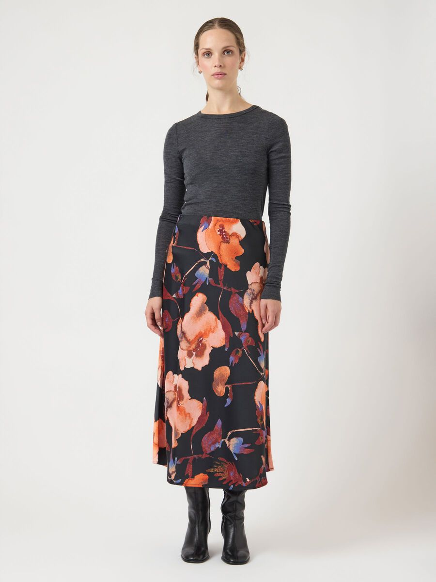 Product carousel image - YASPELLA MIDI SKIRT, Black | 1