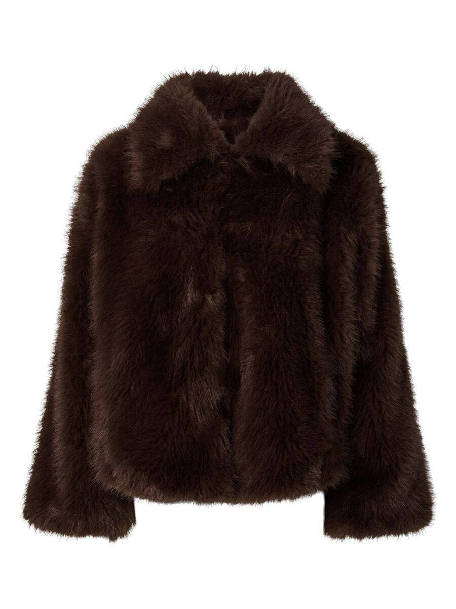 Carousel image 6 YASKIMBERLY LS FUR JACKET, Chocolate Brown