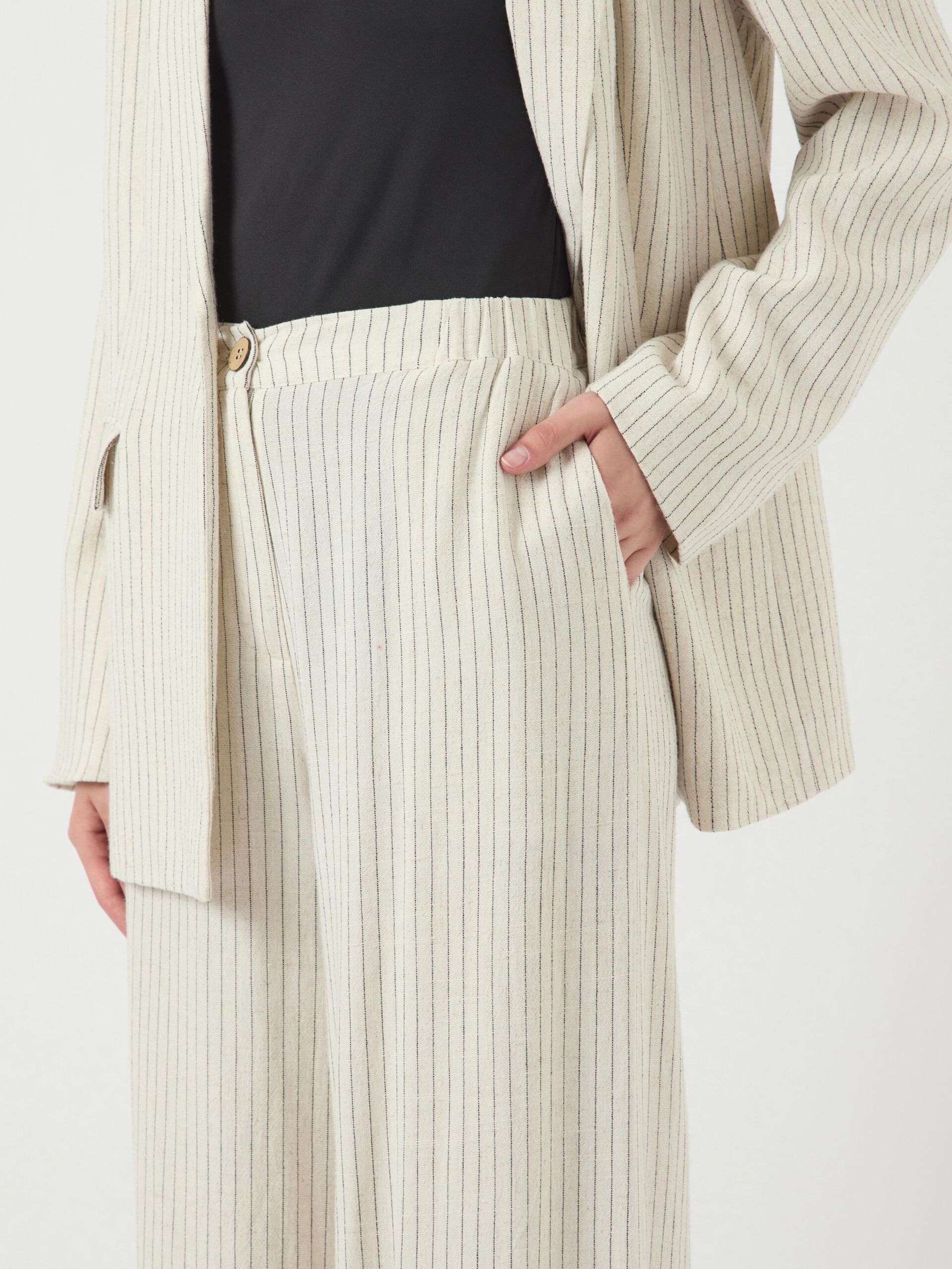 Carousel image - YASLIRU WIDE-LEG TROUSERS, Birch | 3