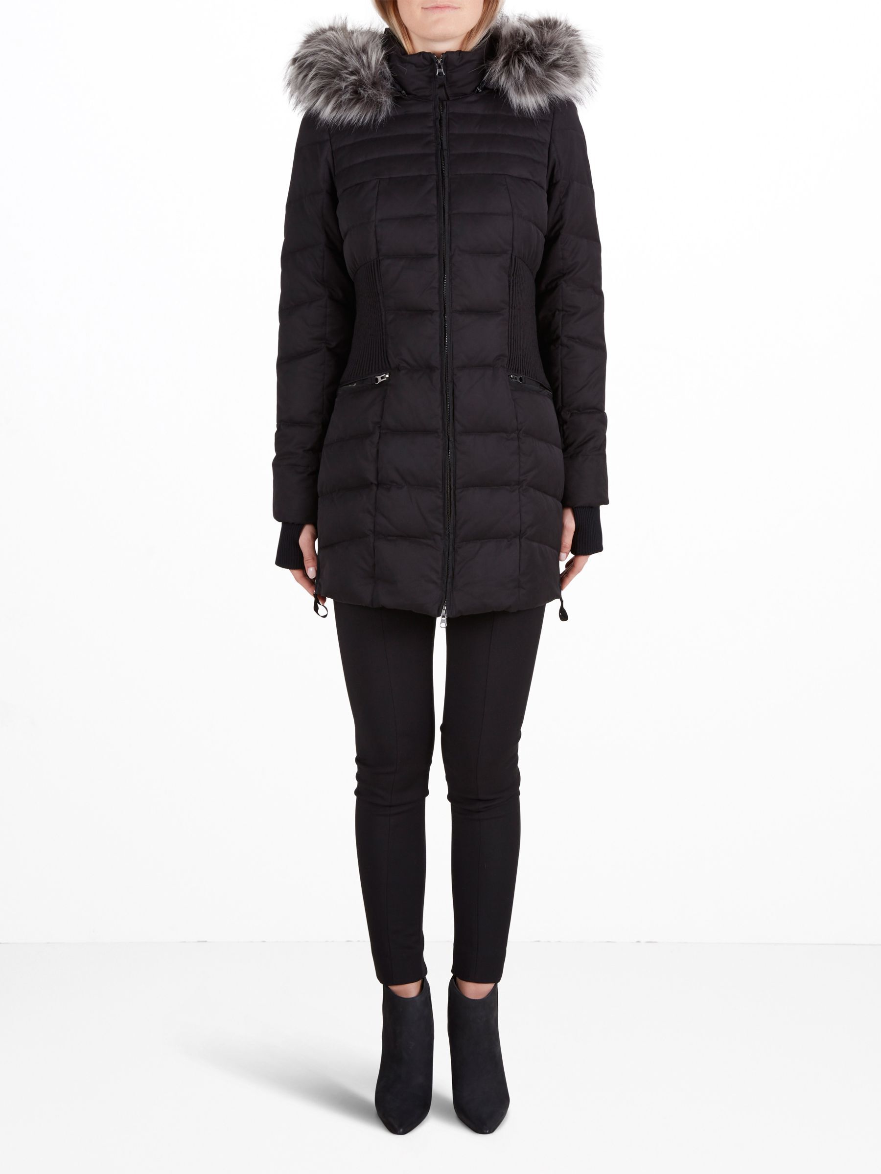 Yas faux fur coat new arrivals