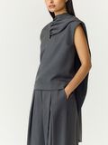 Product image thumbnail 3 YASELURA SL SCARF  TOP, Dark Grey Melange