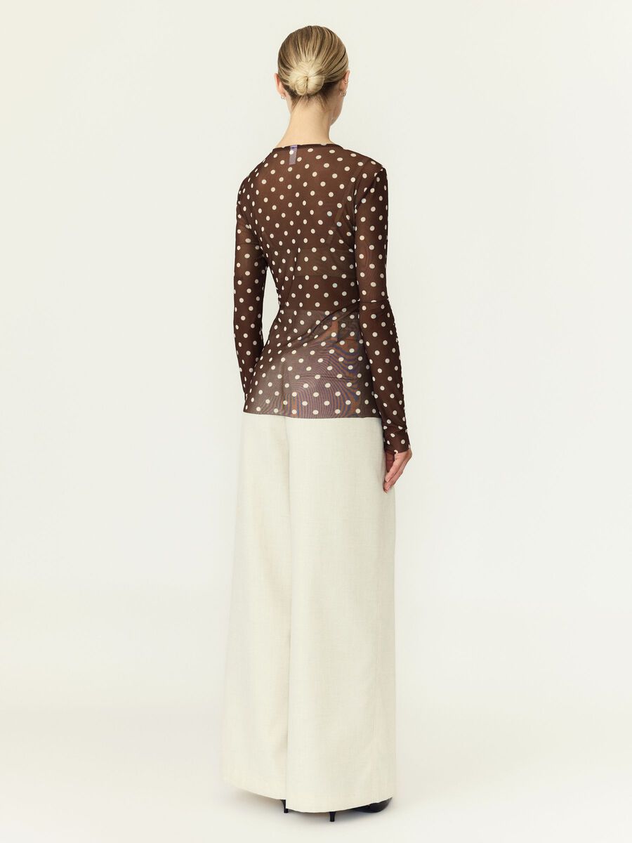 Yasdot ls mesh  top, colour: pinecone, brown, back