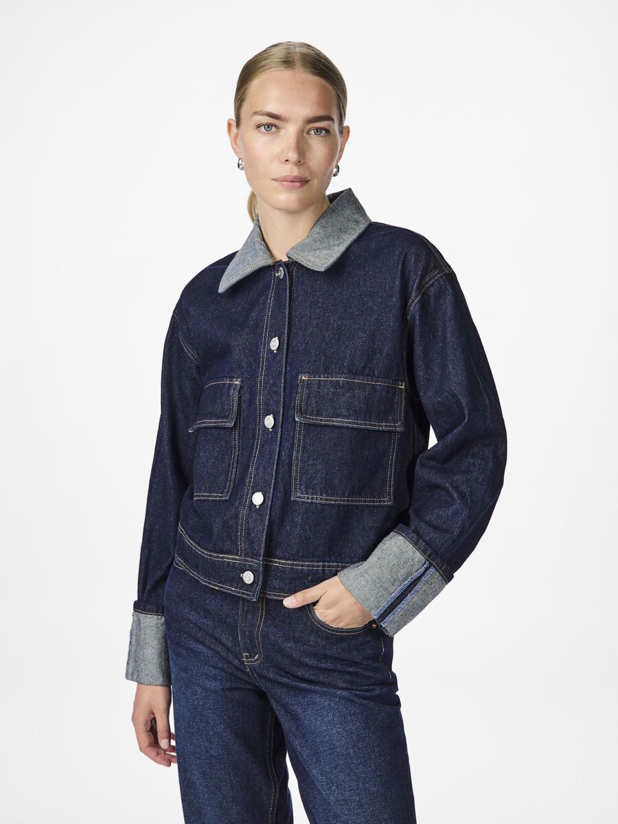 YAS YASMARIA DENIM JACKET, Dark Blue Denim, highres - 26036491_DarkBlueDenim_003.jpg