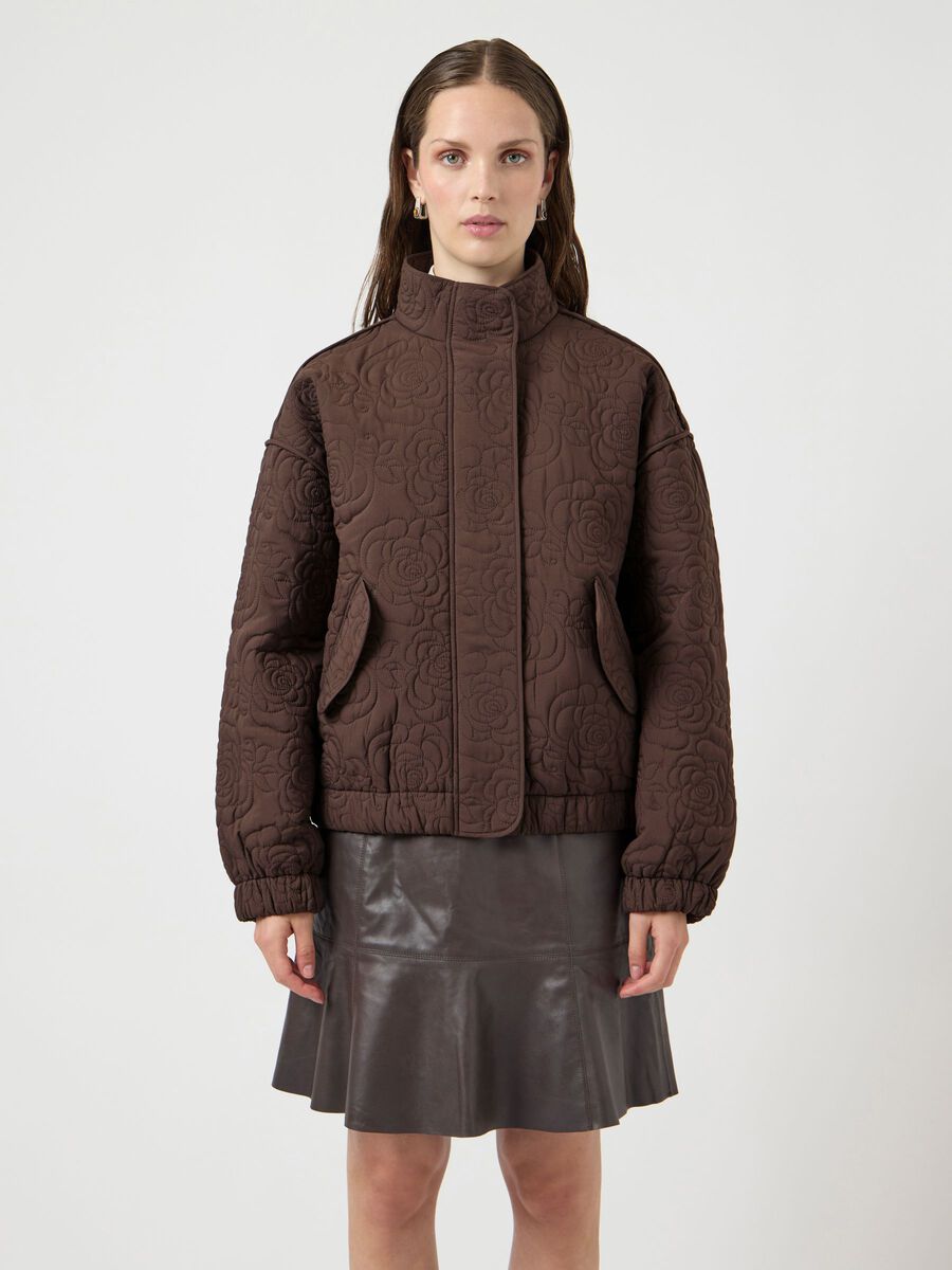 Product carousel image - YASFIPURA QUILTED JACKET, Chocolate Brown | 1