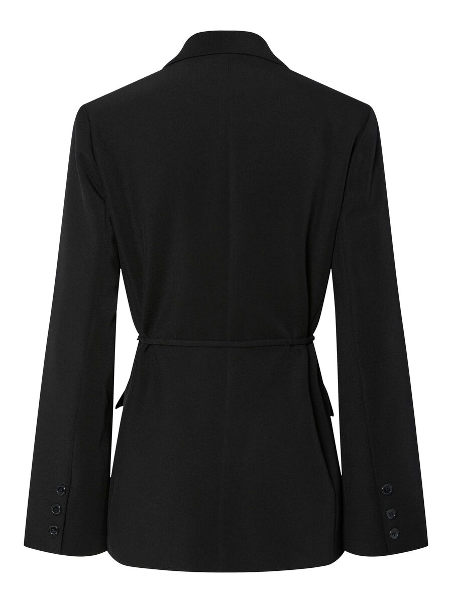 Carousel image - YASHANIA TIE BELT BLAZER, Black | 6