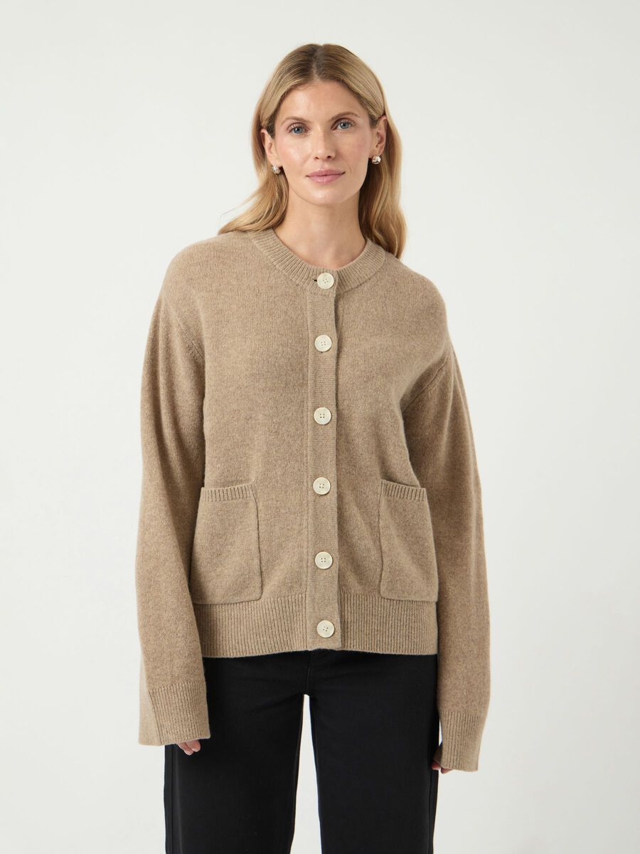 Product carousel image - YASNOLA KNITTED CARDIGAN, Oat Milk | 1