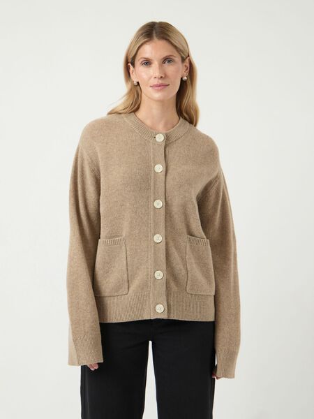 YAS YASNOLA WOLL STRICKJACKE, Oat Milk, highres - 26037544_OatMilk_1197826_003.jpg