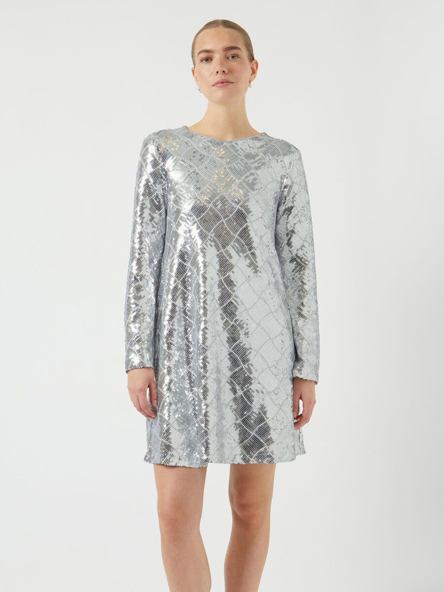YAS YASCHEKKA  MINI DRESS, Silver, highres - 26035669_Silver_1144505_003.jpg