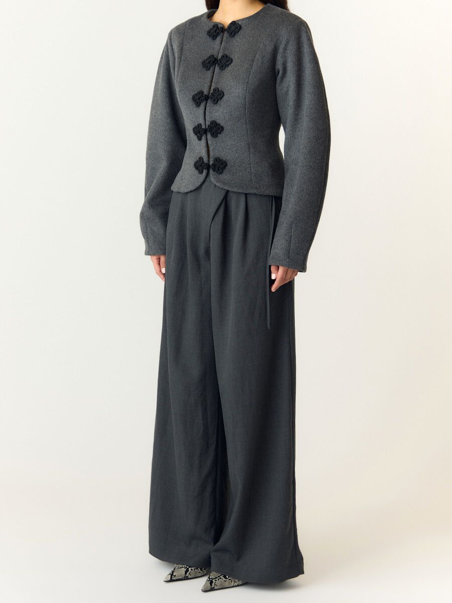 Carousel image 4 YASNAPO LS WOOL  JACKET, Dark Grey Melange