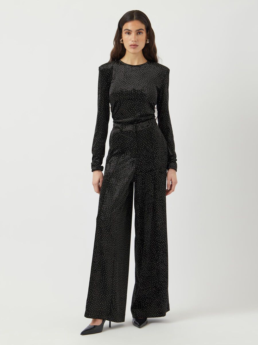 Carousel image - YASTILLIA FLUWEEL ROMPER, Black | 4
