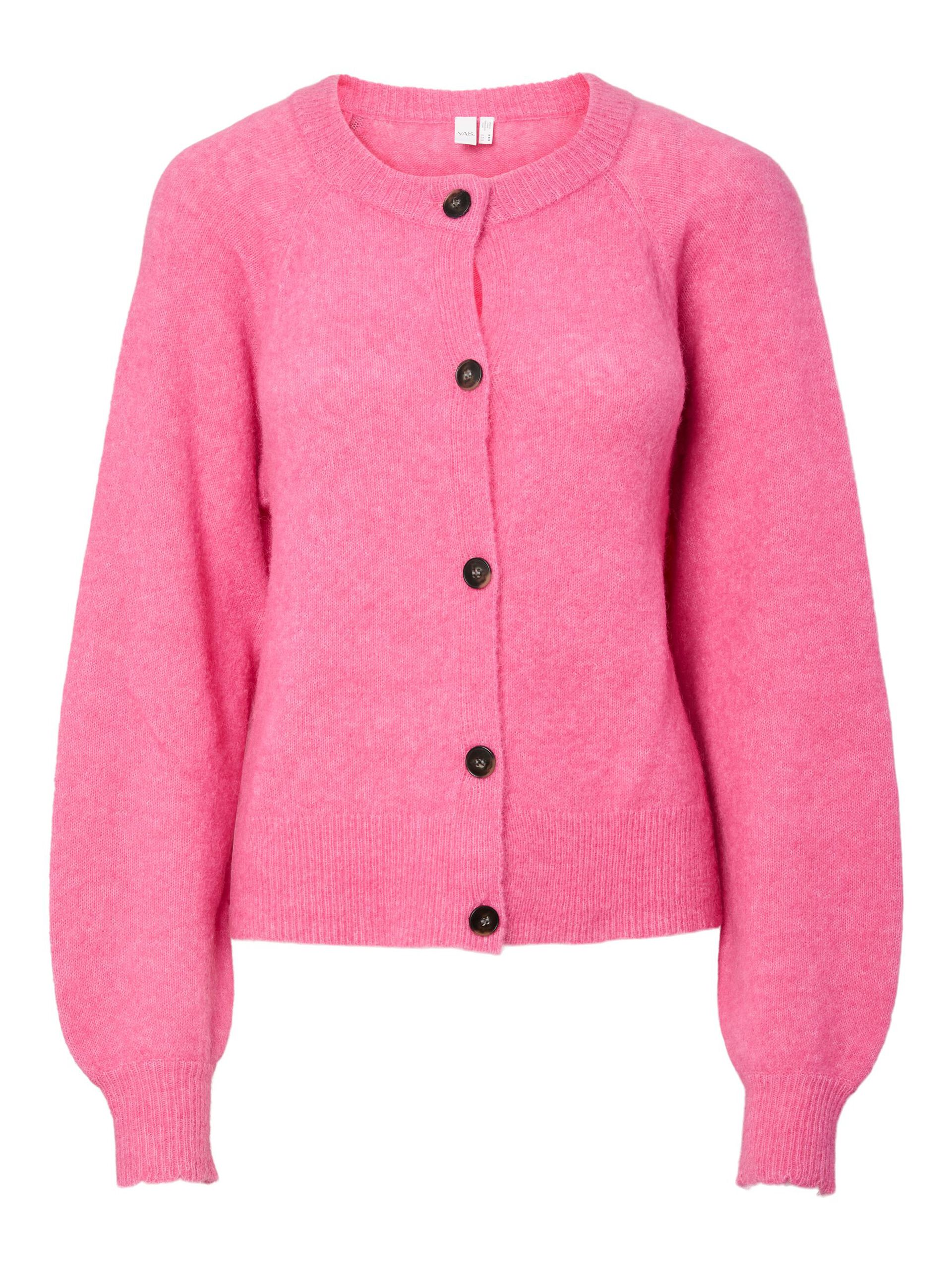 Carousel image - YASJOHI WOOL KNITTED CARDIGAN, Begonia Pink | 6