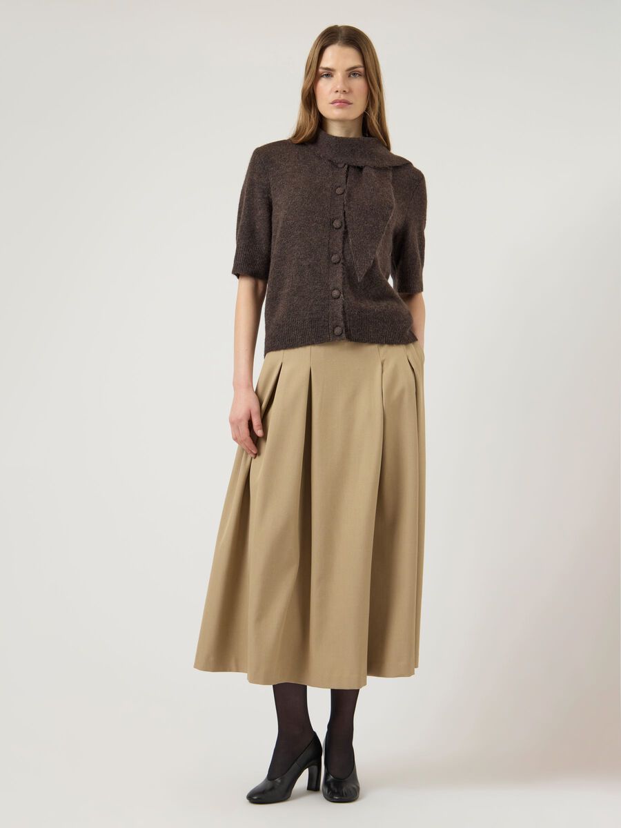 Carousel image - YASANNE SCARF KNITTED CARDIGAN, Chocolate Brown | 4