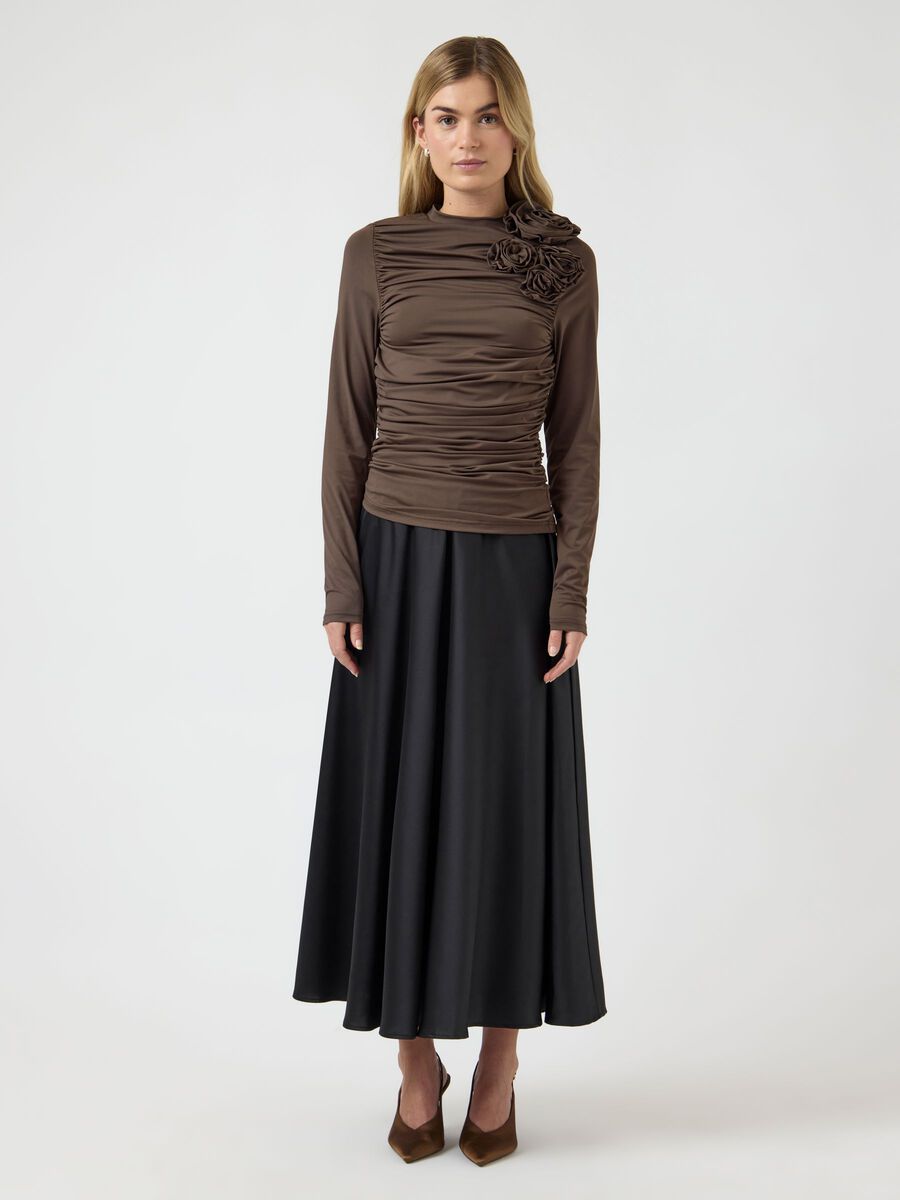 Carousel image - YASDONA LONG SLEEVED TOP, Chocolate Brown | 4