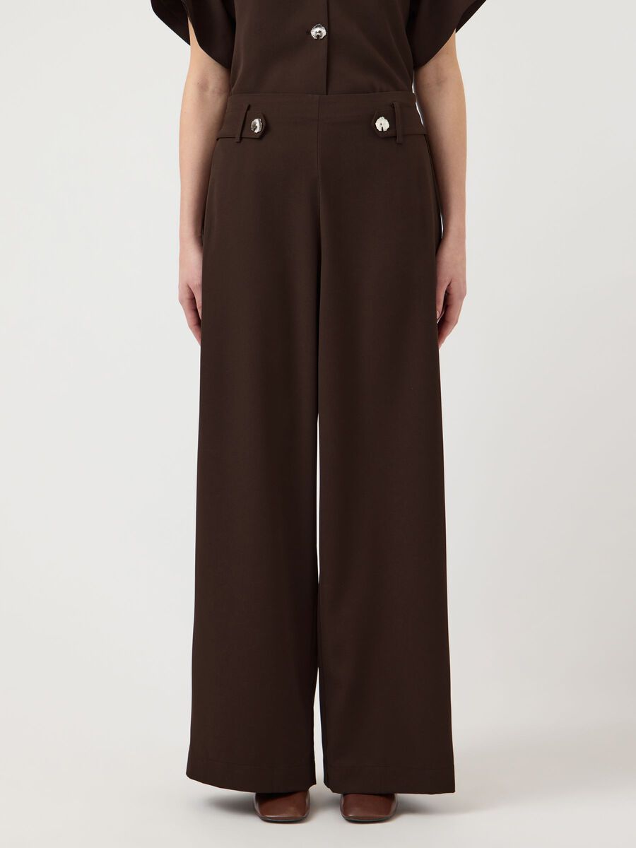 Carousel image - YASRANIA HW STRAIGHT  TROUSERS, Coffee Bean | 1