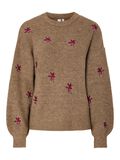 Product image thumbnail - YASFLEUR KNITTED JUMPER, Taupe Gray | 5