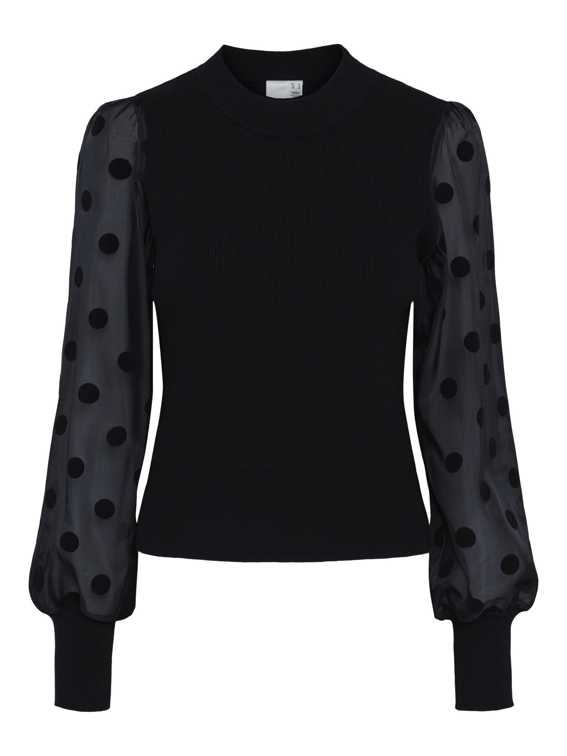 Carousel image - YASDOTME TOP MIT BALLONÄRMELN, Black | 5