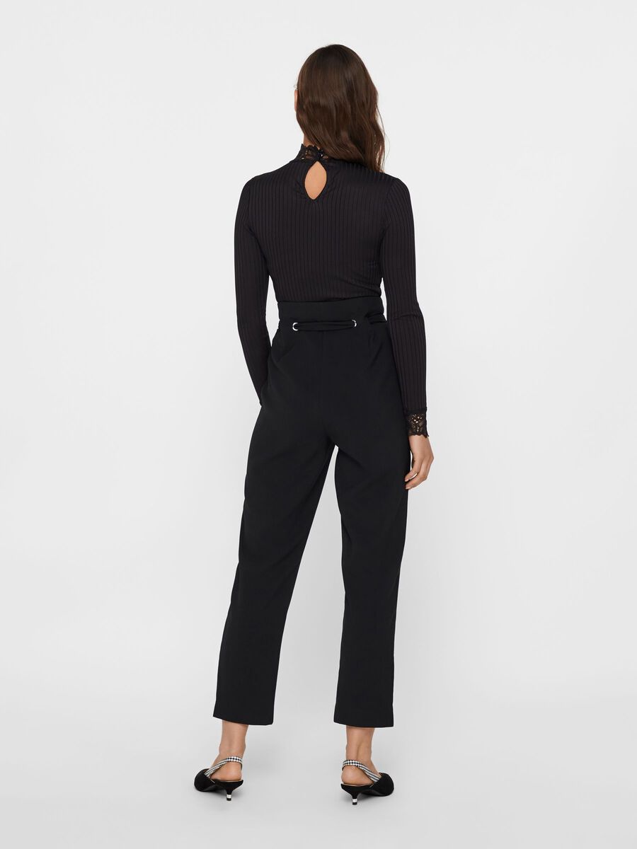 Y.A.S YASBLACE LACED HIGHNECK LONG SLEEVED BLOUSE, Black, highres - 26012895_Black_004.jpg