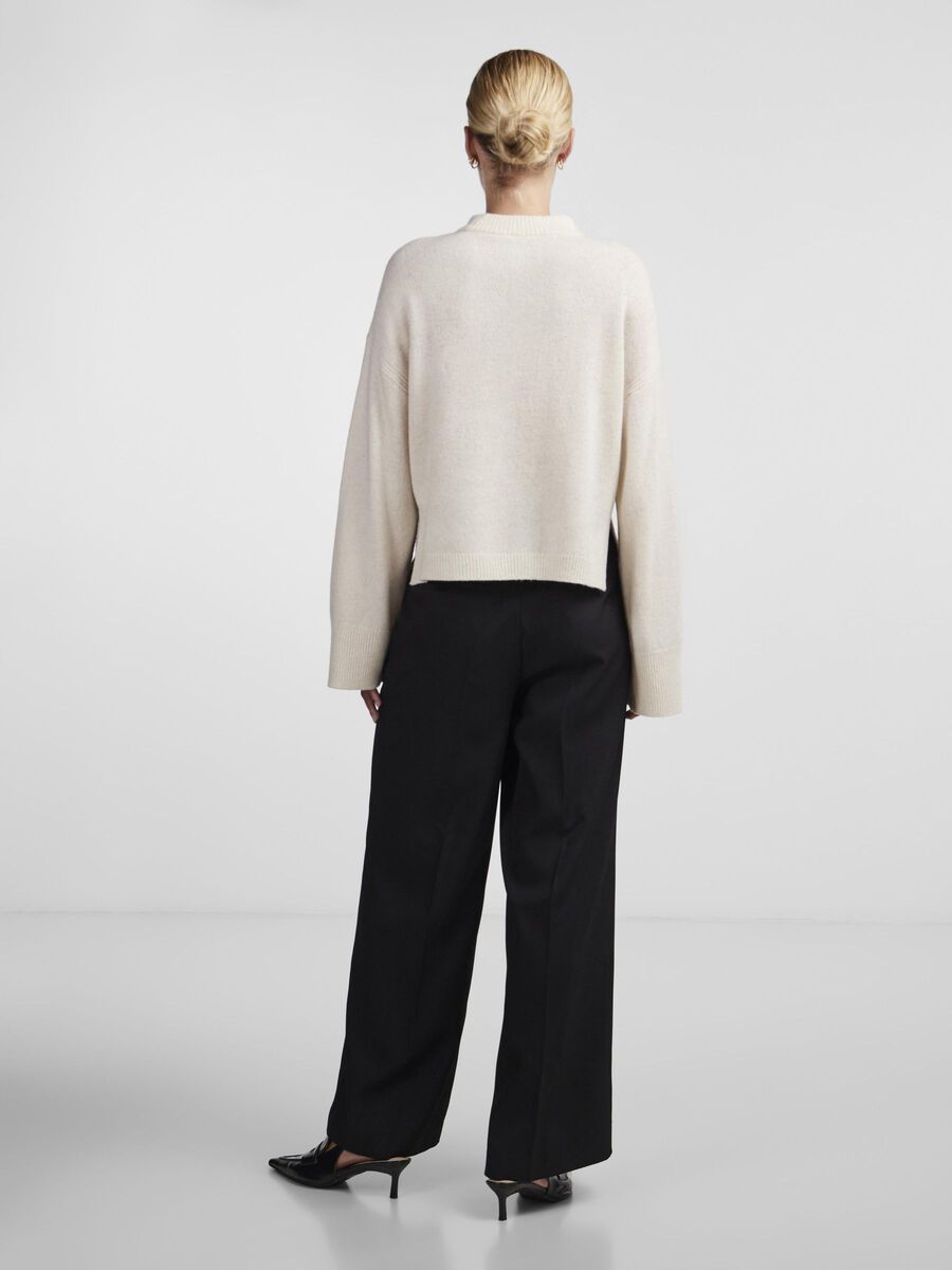 Y.A.S YASFRIDO KNITTED PULLOVER, Birch, highres - 26032073_Birch_004.jpg