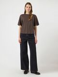 Product image thumbnail - YASLEX BRODERIE ANGLAIS T-SHIRT, Chocolate Brown | 4