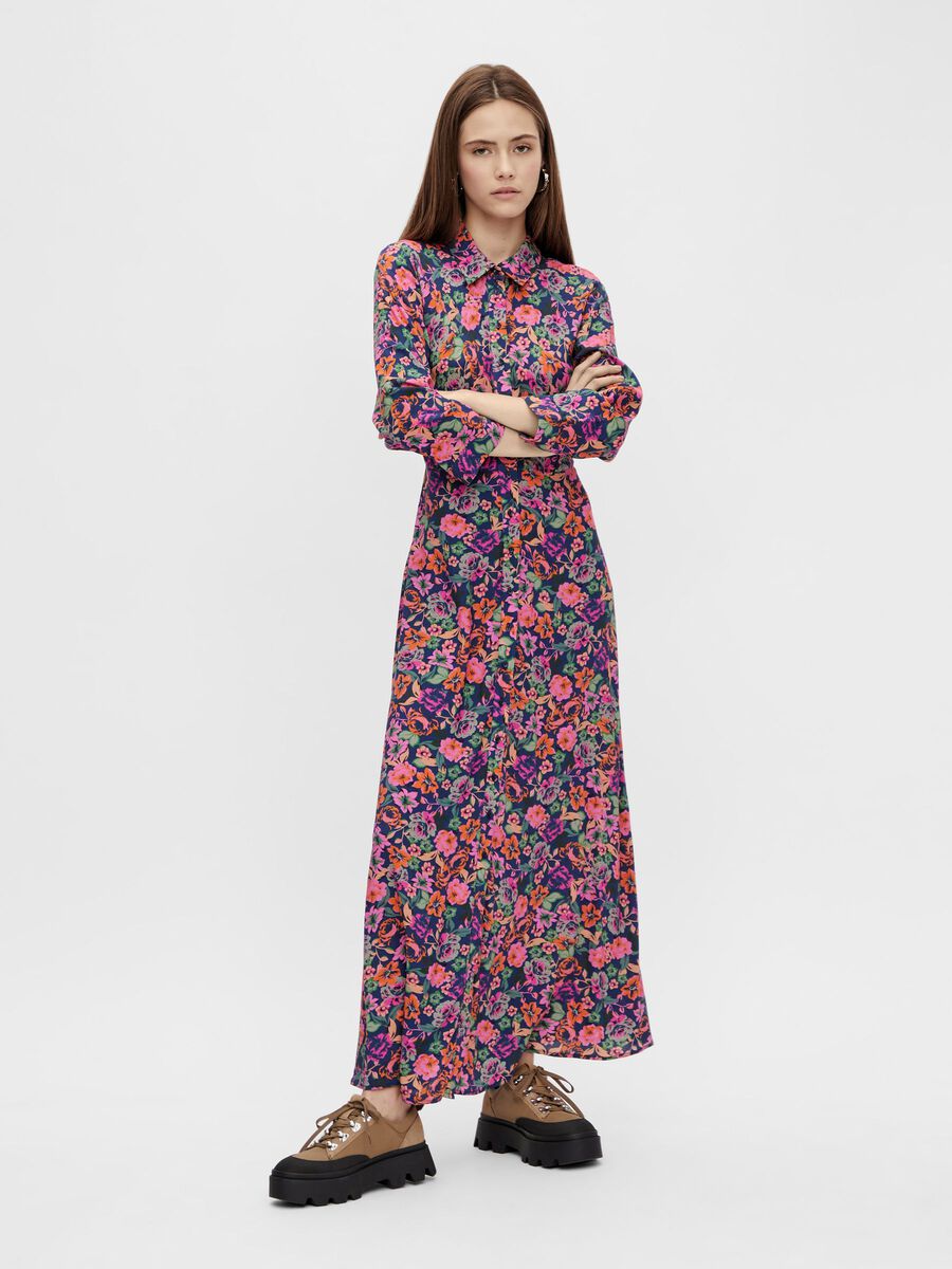 Carousel image - YASALIRA SHIRT DRESS, Navy Peony | 4