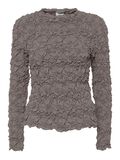 Product image thumbnail - YASMERA LONG SLEEVED TOP, Taupe Gray | 5