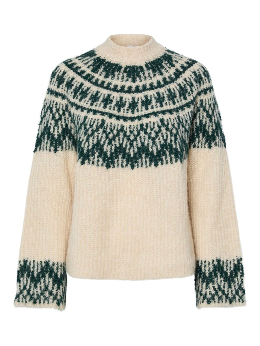Product carousel image - YASLIRI WOOL BLEND KNITTED PULLOVER, Birch | 2