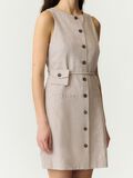 Product image thumbnail - YASUSUMA LINEN BLEND MINI DRESS, White Pepper | 3