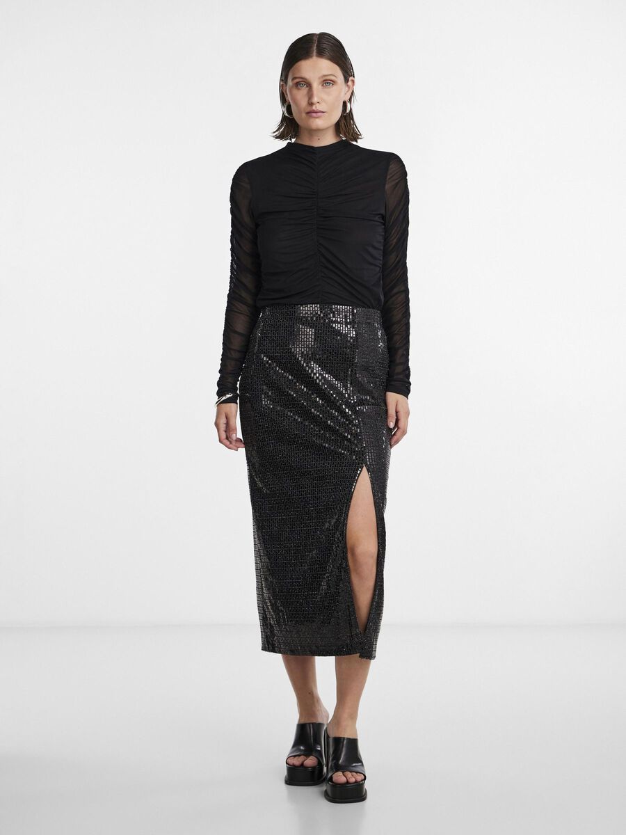 Y.A.S YASDARKNESS MIDI SKIRT, Black, highres - 26032459_Black_003.jpg