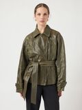 Product image thumbnail - YASLIBBO LEATHER JACKET, Teak | 1