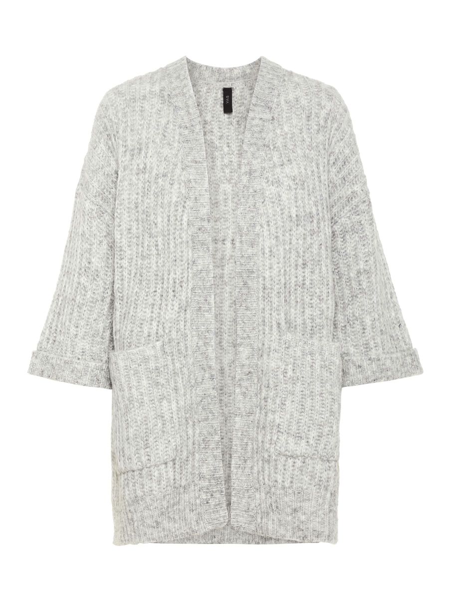 Carousel image - OVERSIZED OPEN-FRONT CARDIGAN, Light Grey Melange | 5