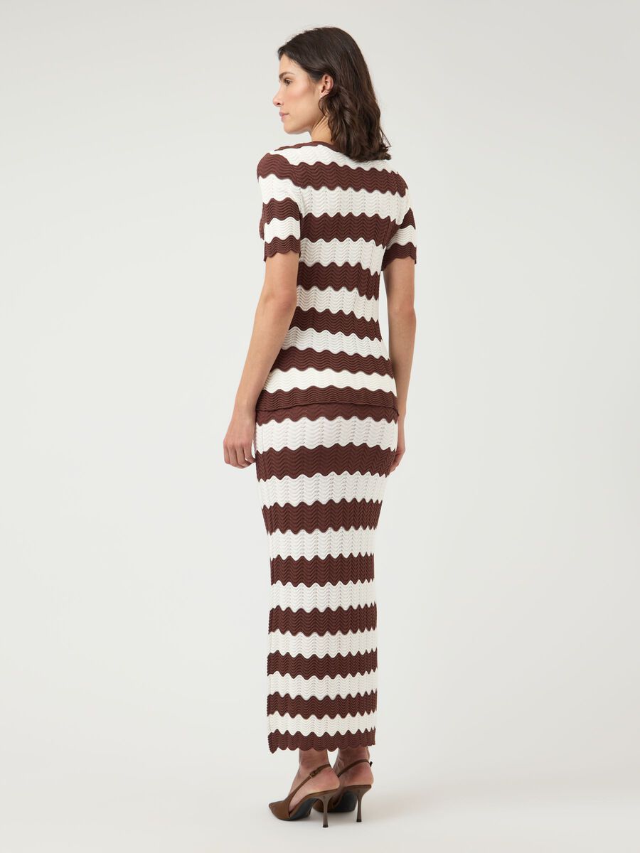 Product carousel image - YASBEE HW LONG KNIT SKIRT, Birch | 2