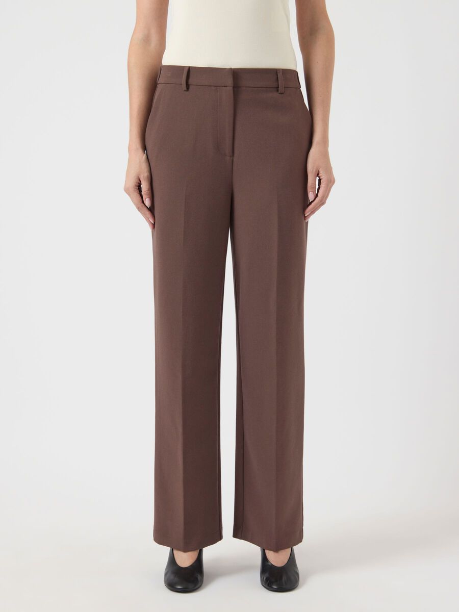 Carousel image - YASLIKKA PANTALON À JAMBE AMPLE, Chocolate Brown | 1