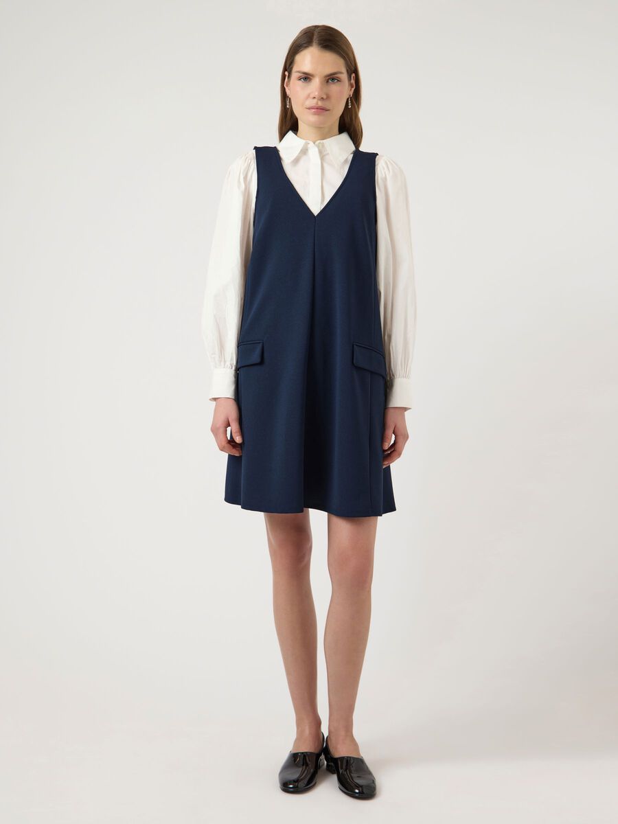 Product carousel image - YASMALEA WIDE SPENCER DRESS, Navy Blazer | 1