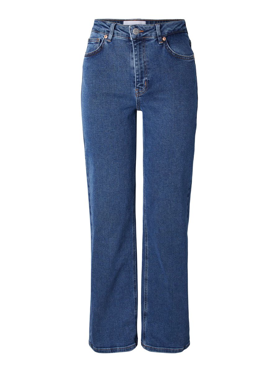 Carousel image 6 YASROSIE HW STRAIGHT FIT-JEANS, Medium Blue Denim