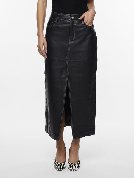 Y.A.S YASDINA LEATHER SKIRT, Black, highres - 26033976_Black_1108663_003.jpg