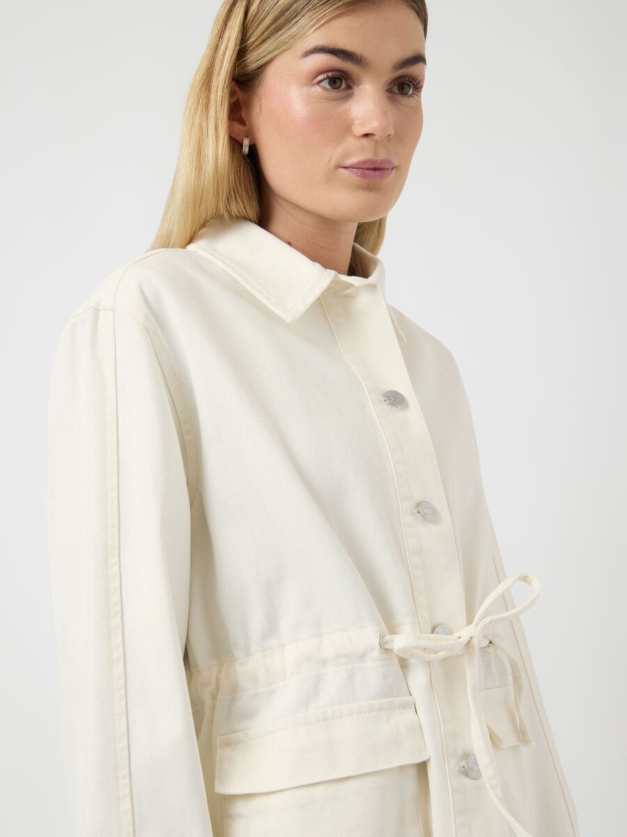 Carousel image - YASLISA DENIM PARKA  JACKET, Ecru | 3