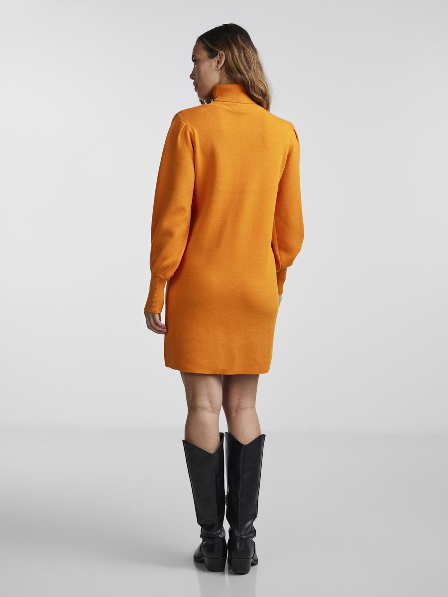 Y.A.S YASFONNY KNITTED DRESS, Orange Pepper, highres - 26030696_OrangePepper_004.jpg