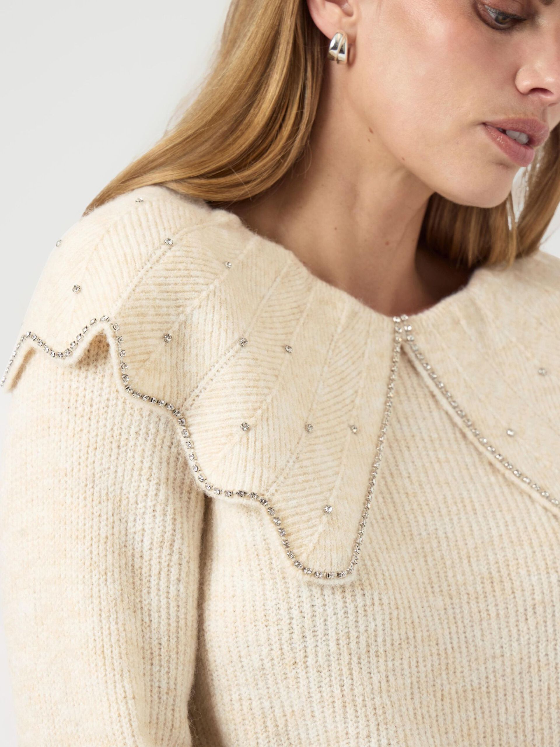 Carousel image - YASCHARMA KNITTED PULLOVER, Birch | 3