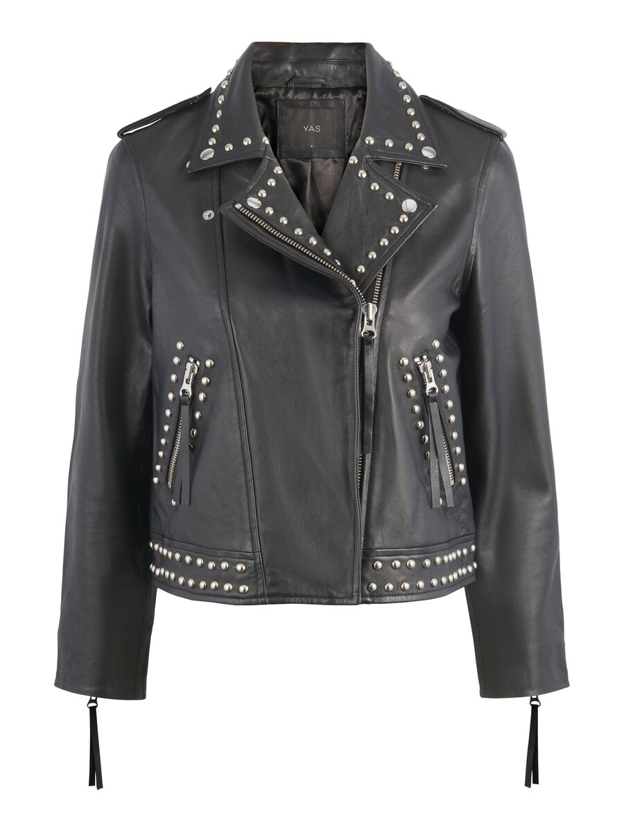 Y.A.S YASMICCA LEATHER JACKET, Black, highres - 26027147_Black_001.jpg