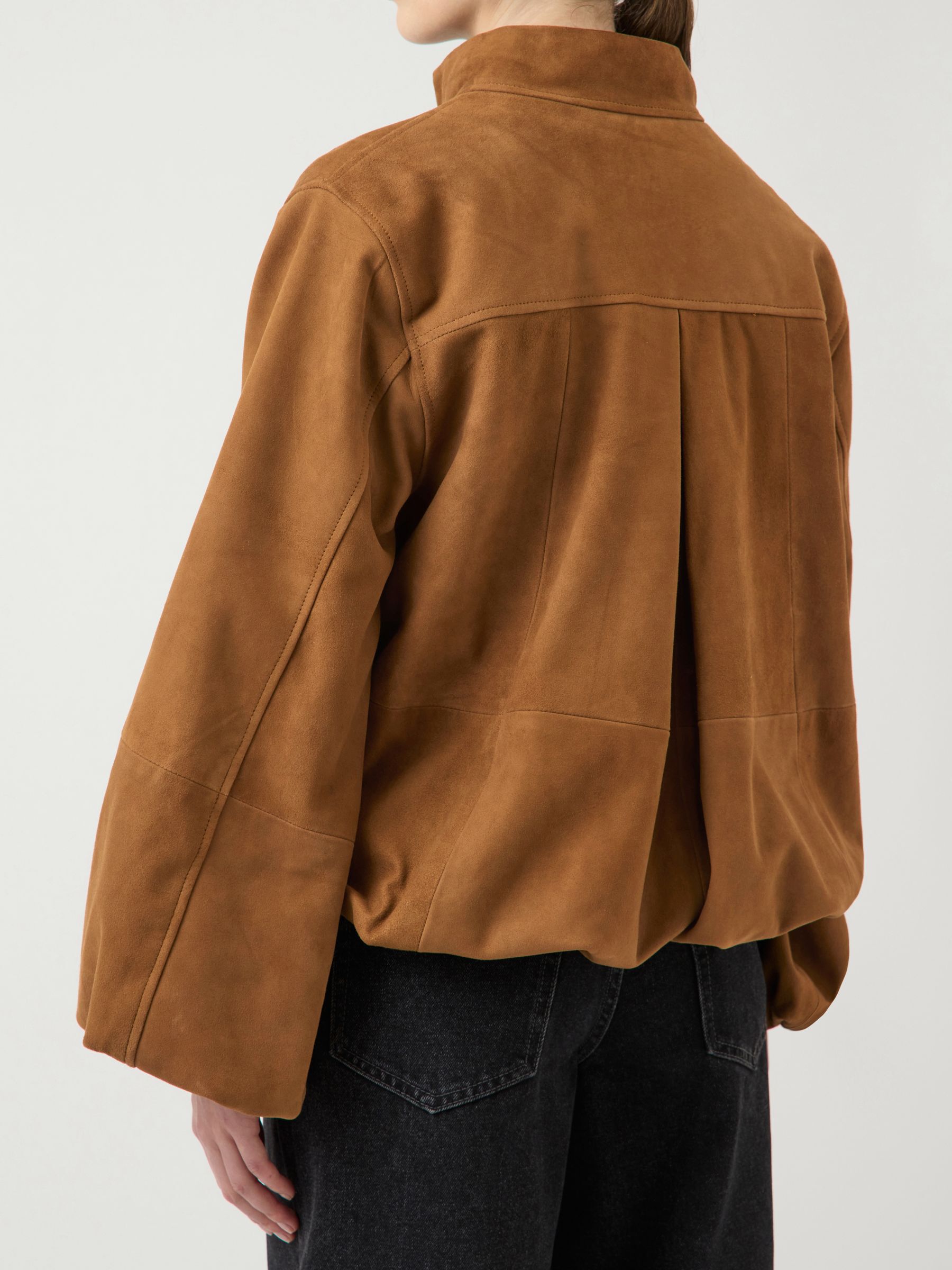 YASISABEL LEATHER SUEDE JACKET | Brown | YAS® Germany