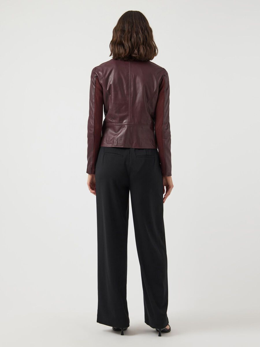 Product carousel image - YASSOPHIE LEATHER BIKER JACKET, Port Royale | 2