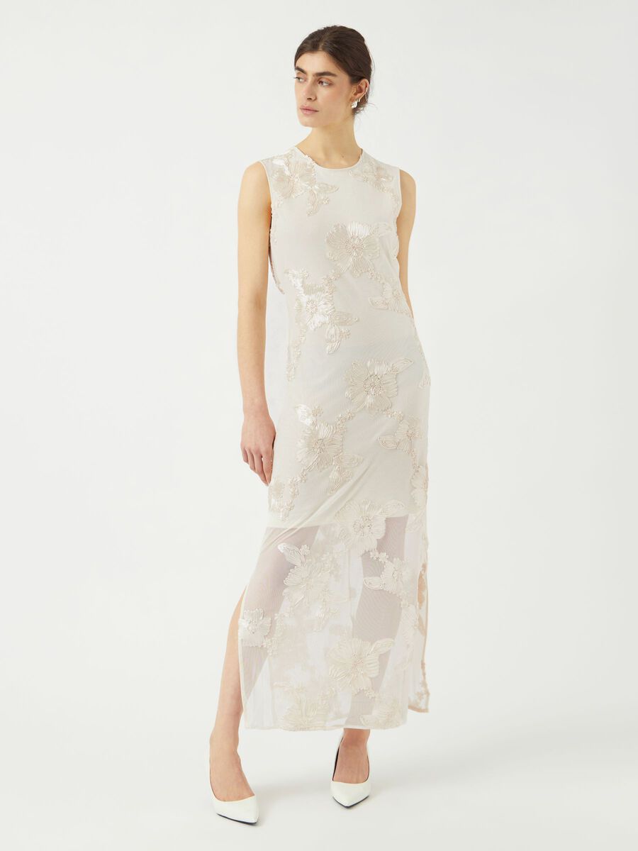 Carousel image - YASFLOREE MIDI DRESS, Gardenia | 1